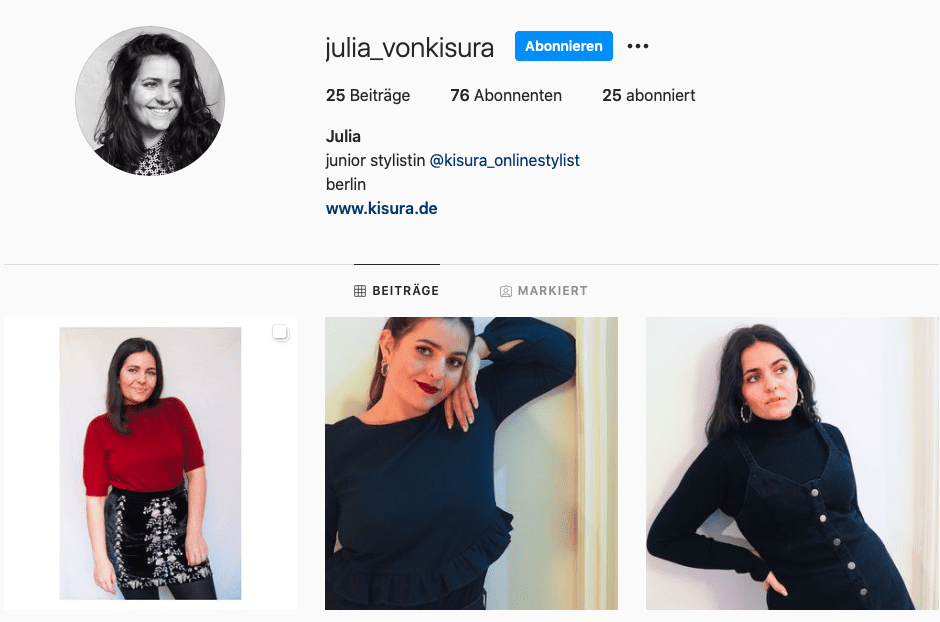 Verlinkung Instagram Julia
