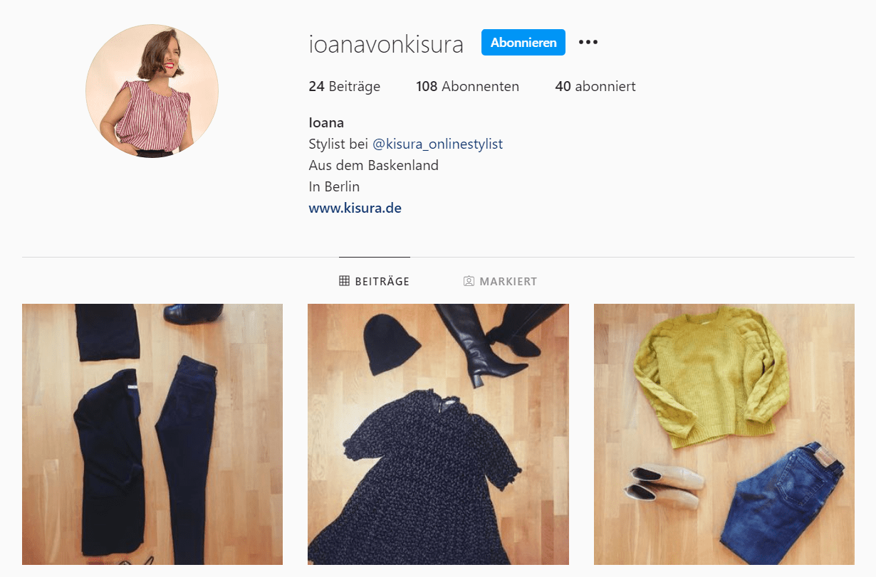 Verlinkung Instagram Ioana 