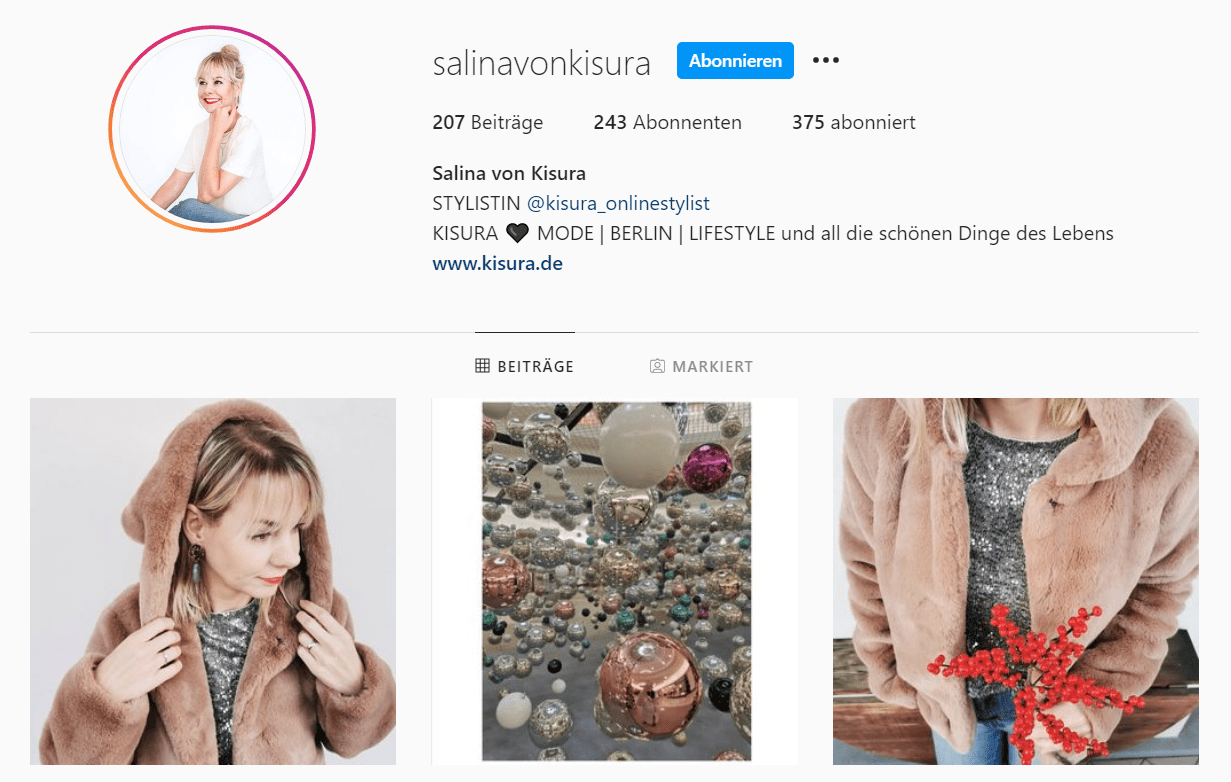 Verlinkung Instagram Salina